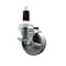 Service Caster 4'' Semi Steel Swivel 1-3/8'' Expanding Stem Caster with Brake SCC-EX20S415-SSR-TLB-138 - alternate 1